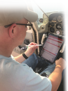 Pilot Partner Logging Flight on iPad